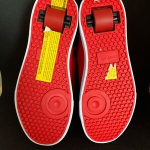 NWT- HEELYS THE ORIGINAL - Red Roller Shoes with White Soles